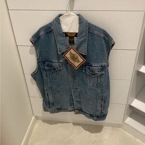 Harley-Davidson Blue Denim Trucker Vest Vintage